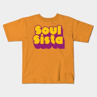 Soul Sista //// Retro Soul Music Fan Design Kids T-Shirt